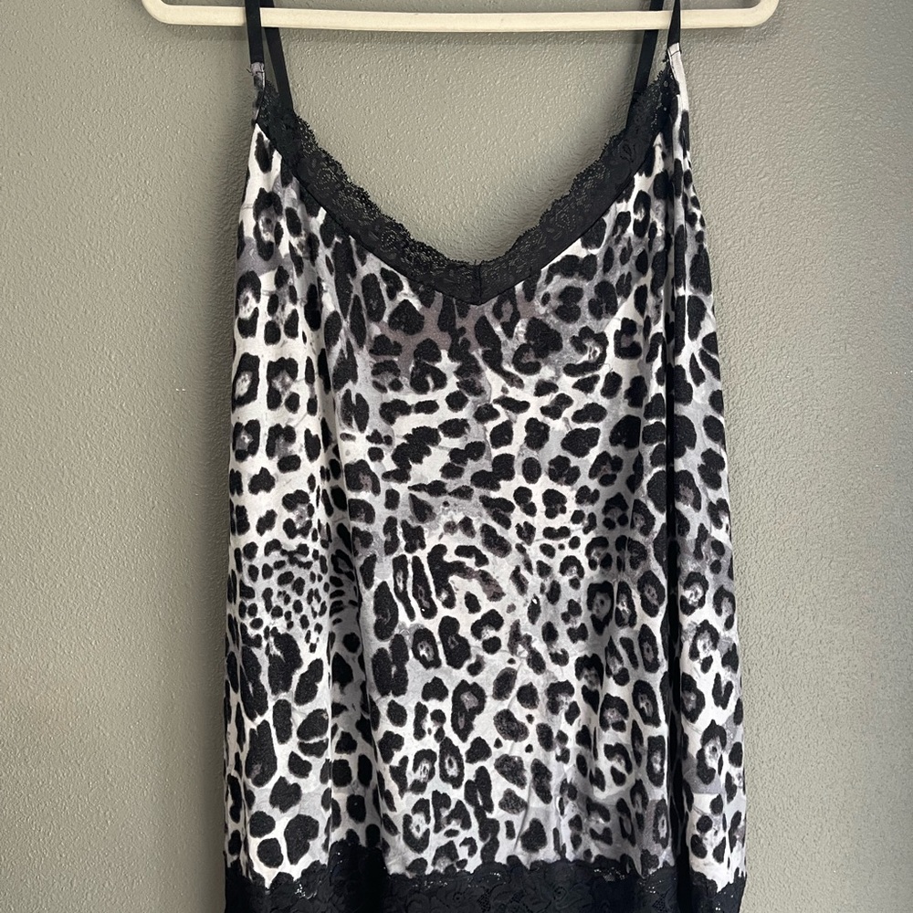 Lane Bryant Black and White Animal Print Cami